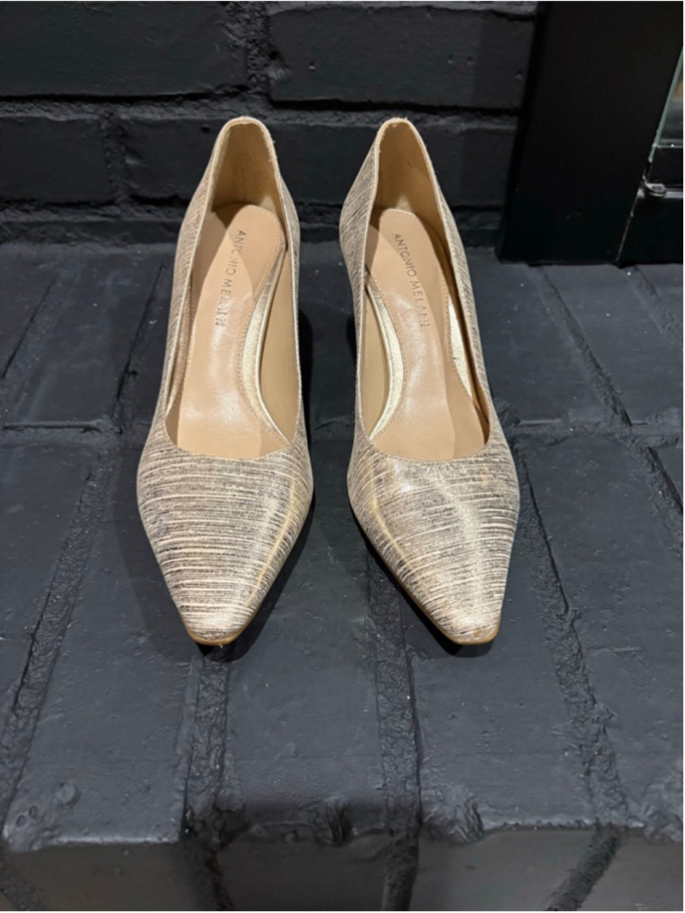 Women's Antonio Melani Gold Heels Size 12
